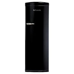 Britannia Breeze Retro Tall Fridge with Freezer Compartment, A+ Energy Rating, 60cm Wide Black